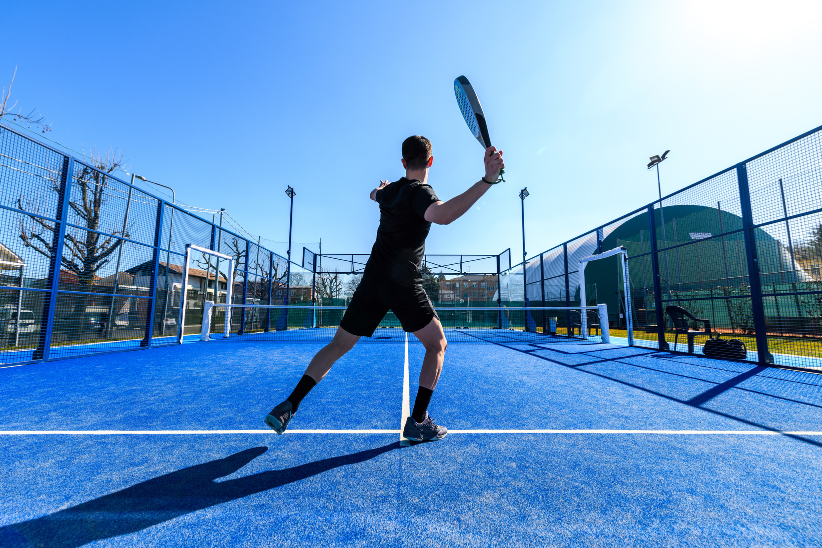 Young people playing Padel Tennis